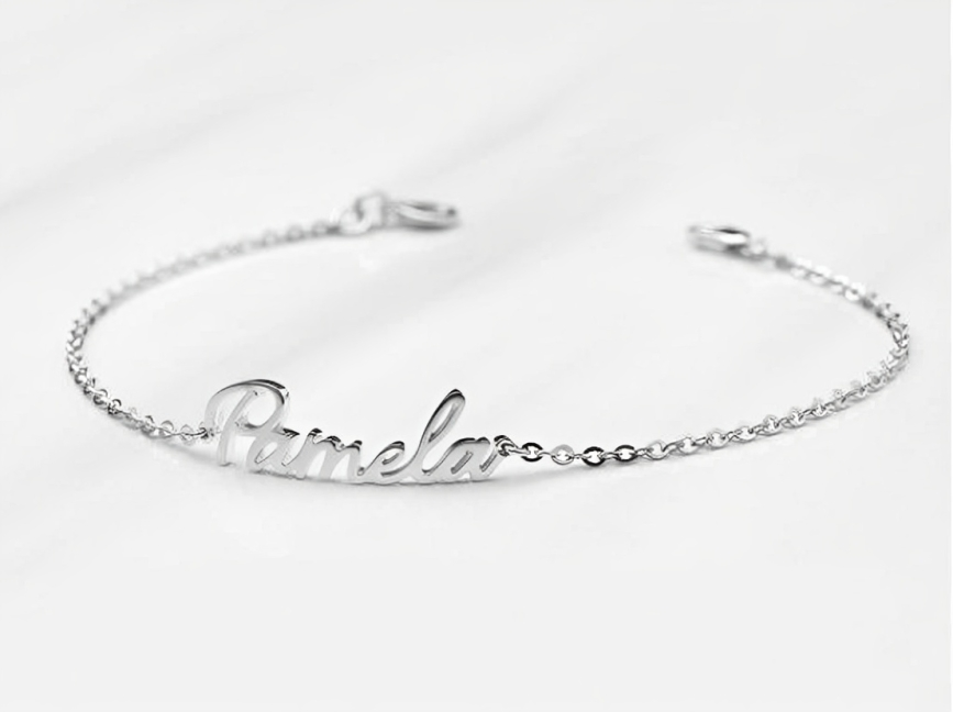 Jeweluxe™ Personalized Name Bracelet | Custom Engraved in Gold or Silver with Optional Zircon Stone